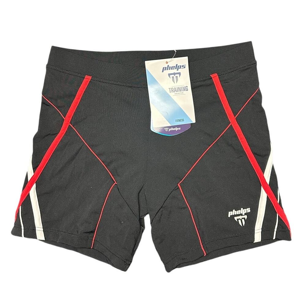NWT Phelps Black and Red Swift Training Series Swim Jammers  Size M